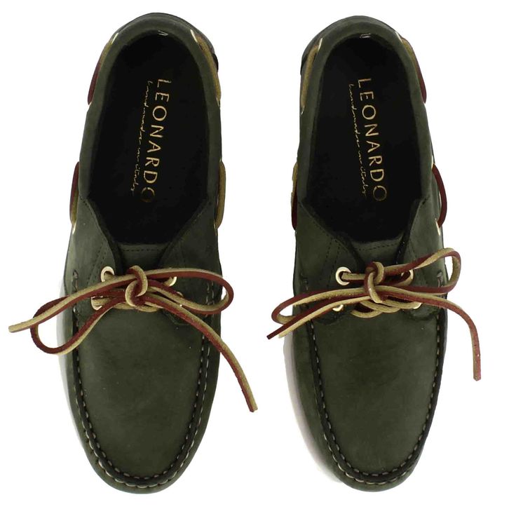 Leather boat moccasin
Green leather
Non-slip rubber sole
Lace closure
Leather lining
Handmade in Italy Green Leather Moc Toe Loafers, Casual Green Suede Moccasins, Suede Boat Shoes With Leather Footbed And Round Toe, Leather Moccasins With Stitched Sole For Boating, Leather Slip-on Moccasins For Boating, Green Casual Moccasins With Leather Sole, Casual Green Moccasins With Leather Sole, Green Leather Plain Toe Loafers, Leather Moccasins With Rubber Sole For Boating