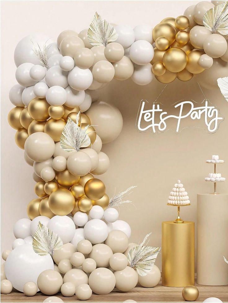 an image of balloons and decorations for a party