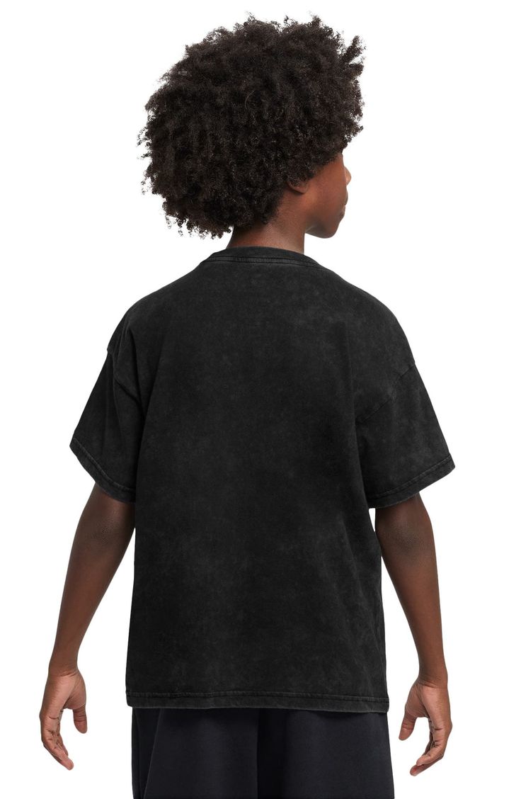 Dropped shoulders and a loose fit give your sporty kiddo more room to move or chill in this logo T-shirt cut from soft cotton. 100% cotton Machine wash, dry flat Imported Sportswear Logo, Kids Sportswear, Black Sportswear, T Shirt Cut, Adidas Shop, Boys Nike, Swimwear Shorts, Nike Kids, Formal Shirts For Men