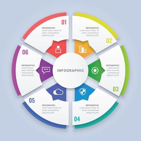 a circular diagram with four options for info graphics