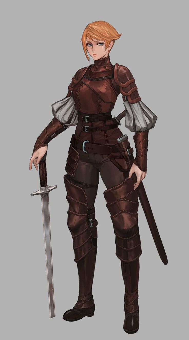 Woman In Armor, Ideas For Design, Character Clothes, Female Warriors, Character Design Cartoon, Female Armor, Fantasy Magic, Female Knight, Leather Armor