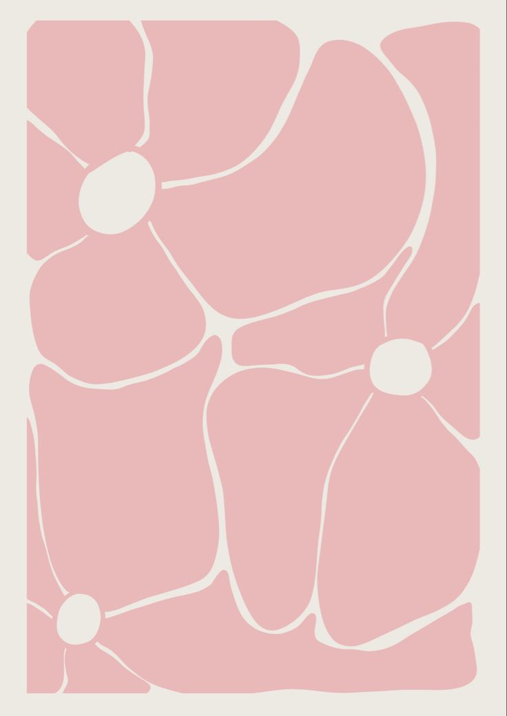 an abstract pink and white pattern with circles