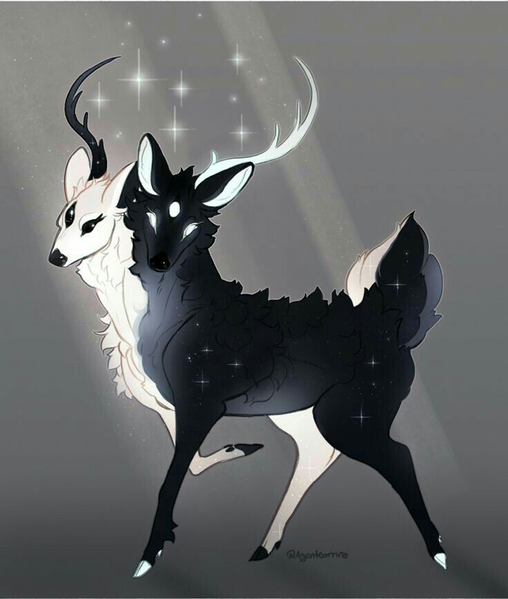 Im the Student Council President in this Otome Game, Dont know me? What a pity Cute Creature Concept Art, Winter Creatures, Deer God, Pet Anime, Mystical Animals, Mythical Animal, Cute Fantasy Creatures, Fantasy Beasts, Creature Drawings