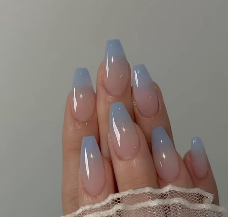 French Tip Nail Designs, Floral Nails, French Tip Nails, Artificial Nails, Acrylic Nail Designs, Blue Nails, False Nails, French Nails, Nail Art Design