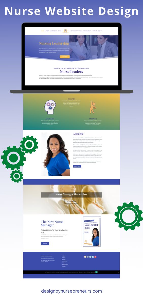 the website design for nursing services