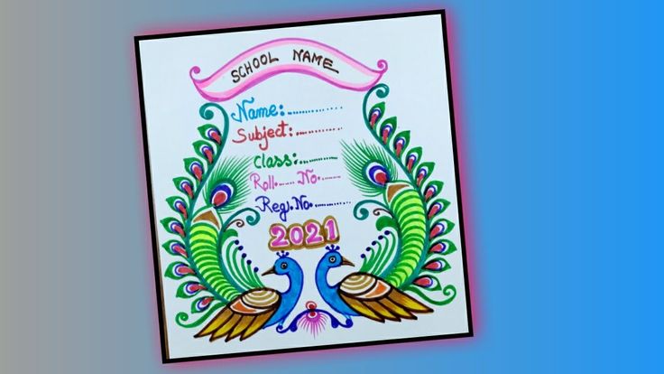 a card with peacocks on it and a pink ribbon