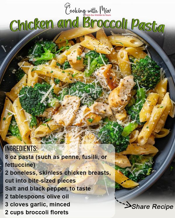 broccoli pasta with chicken and broccoli pesto recipe