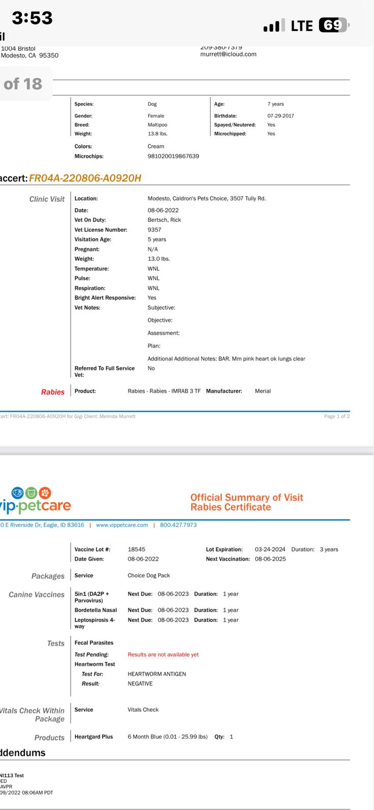 an invoice form is shown with the name and number on it, as well as