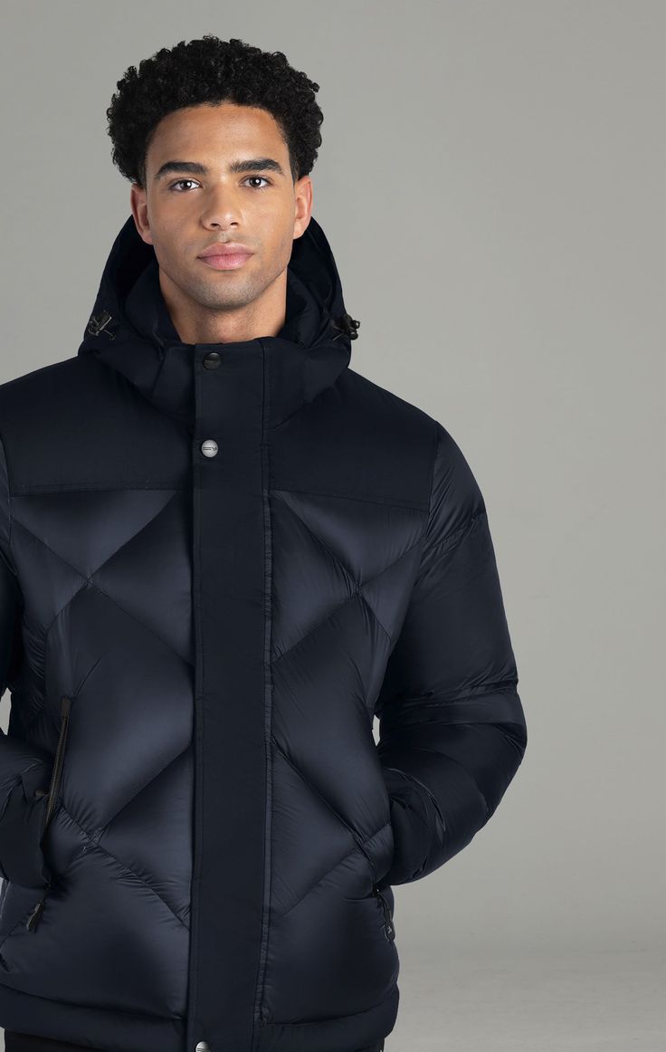 Mens Padded Jacket, Quilted Jacket Men, Mens Down Jacket, Mens Puffer Jacket, Man Down, Quilt Jacket, Men's Jackets, Detachable Hood, Mens Outerwear