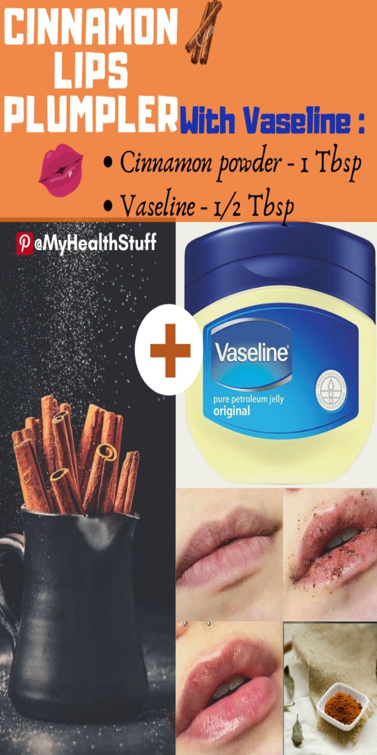 Easy DIY Plumping Lips recipe, for Soft and Plumped Lips, you can apply it 3 days a week #cinnamon #lipsplumping #vaseline #skincare #beauty #bodycare #diy Home Made Lip Plumper, Chapstick Diy, Bigger Lips Naturally, Diy Lip Plumper, Lip Plumber, Plumping Lips, Plumped Lips, Bigger Lips, Fuller Lips Naturally