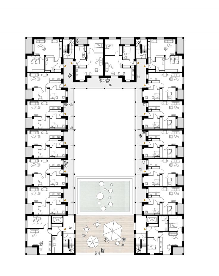 the floor plan for an office building with multiple floors and several rooms, including one bedroom