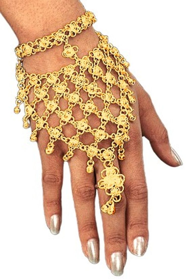 PRICES MAY VARY. Shine like a Bollywood Star with this high-quality metal hand jewelry. An excellent addition to many costumes, including belly dance, tribal fusion, Gothic, Mardi Gras and more! One Size. Adjustable Bracelet portion approximately 8.5 inches end to end. Made in India. Shine like a Bollywood Star with this high-quality metal hand jewelry. An excellent addition to many costumes, including belly dance, tribal fusion, Gothic, Mardi Gras and more! One size; adjustable. Bracelet portio Silver Hand Jewelry, Gold Hand Jewelry, Indian Hand Jewelry, Thigh Chain, Hand Harness, Jazz Dance Costumes, Womens Bangles, Arm Jewelry, Hand Bracelet