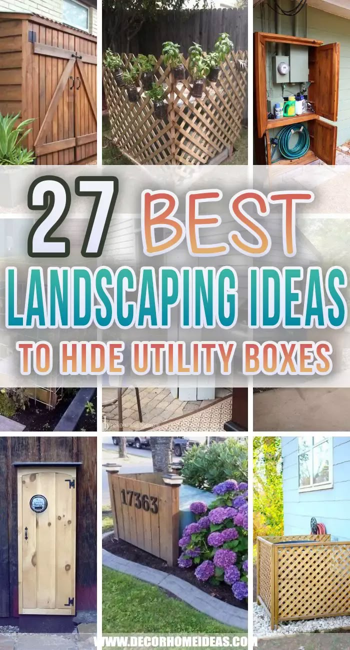 the best landscaping ideas to hide utility boxes in your yard or garden are easy and cheap