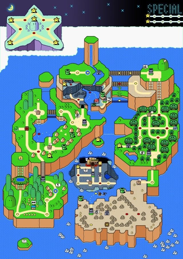 an image of a map that looks like it is in the video game mario's island