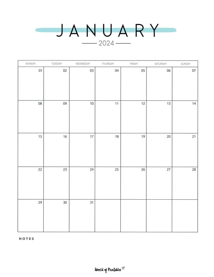 the printable january calendar is shown