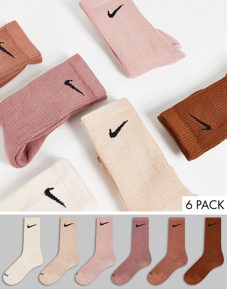 Underwear & Socks by Nike Training This item is excluded from promo Pack of six pairs Ribbed cuffs Nike logo print Forefoot cushioning Mid-cut Nike Air Max Jordan, Air Max 90s, Adidas Originals Gazelle, Nike Socks, Baskets Adidas, Nike Training, Fitness Challenge, Nike Football, Nike Basketball