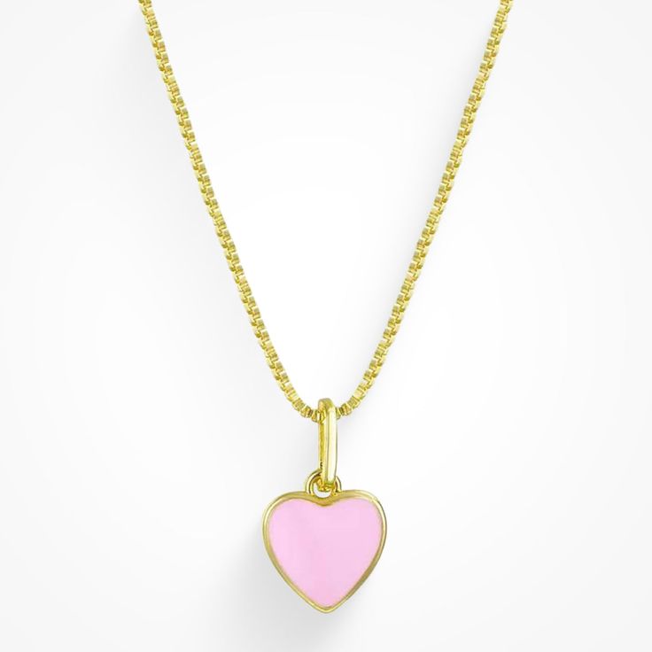 Our love is brewing for this one! This necklace is the cutest piece to add to your collection. With its adorable coloured heart pendant on a dainty chain, this necklace is sure to receive a lot of love. Wear this baby alone, or pair it with our matching Love Actually Earrings for the sweetest look! Pink Pendant Charm Necklace With Delicate Chain, Pink Heart Charm Necklace With Adjustable Chain, Pink Heart Pendant Charm Necklace For Mother's Day, Cute Pendant Necklace For Valentine's Day, Playful Pink Necklace For Valentine's Day, Personalized Pink Heart-cut Necklace, Cute Valentine's Day Pendant Necklace, Playful Pink Jewelry With Adjustable Chain, Playful Pink Jewelry With Heart Charm