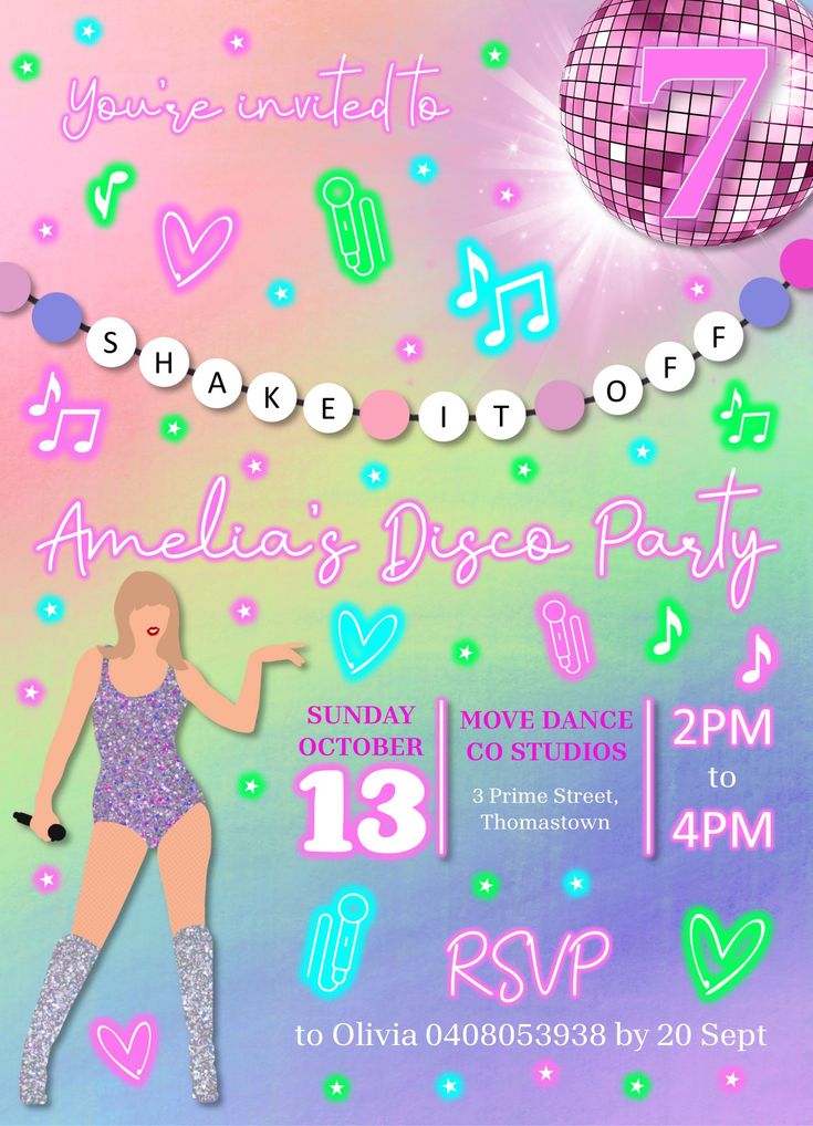 an advertisement for the dance party