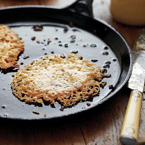 two fried food items in a frying pan