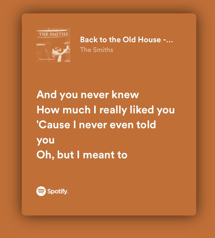 the smiths quote on an orange background