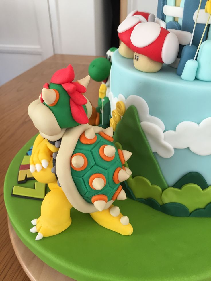 there is a cake that looks like mario and luigi