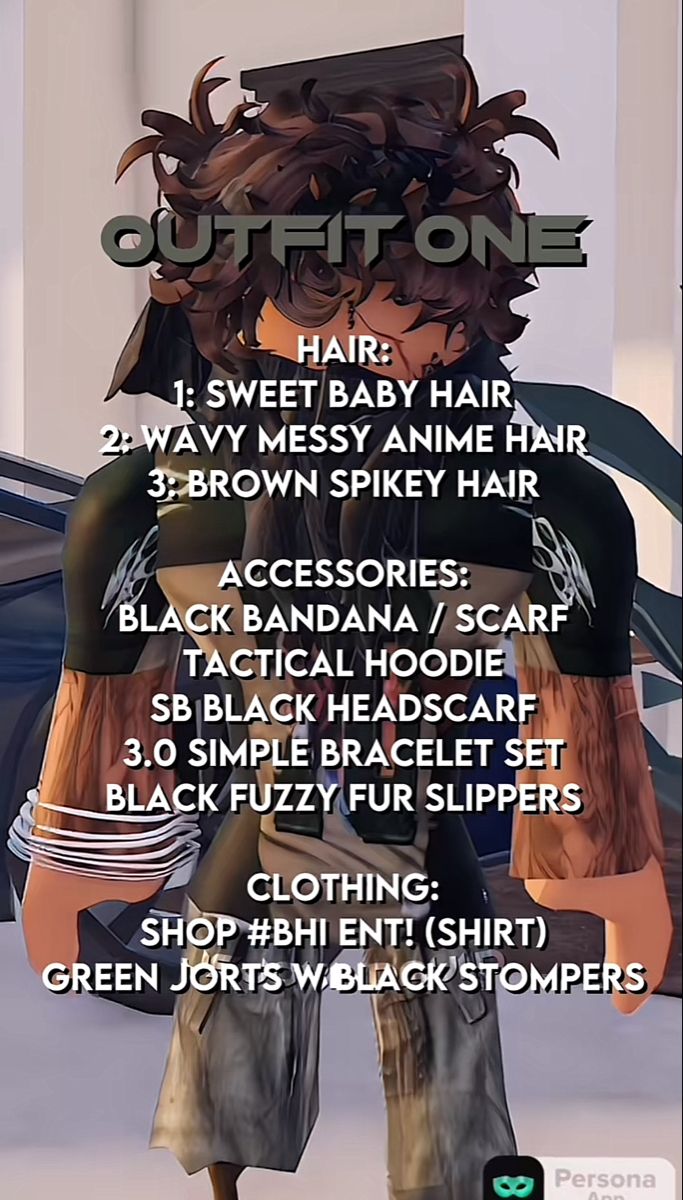 an image of a poster with the names of different types of hair and clothes on it