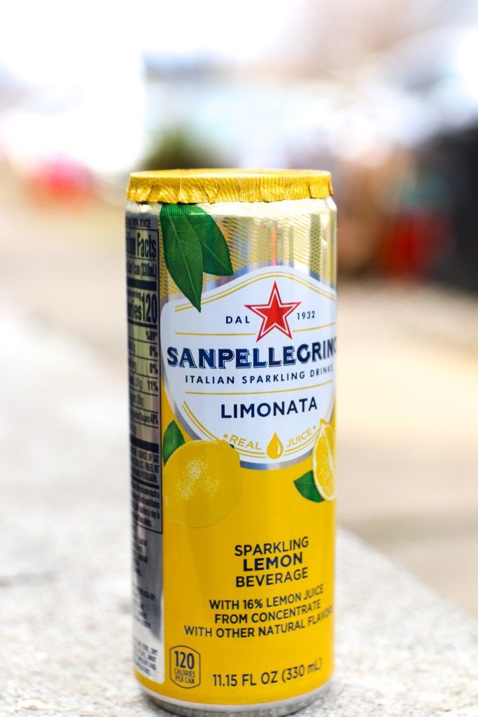 a can of san pellegrini sparkling lemonade