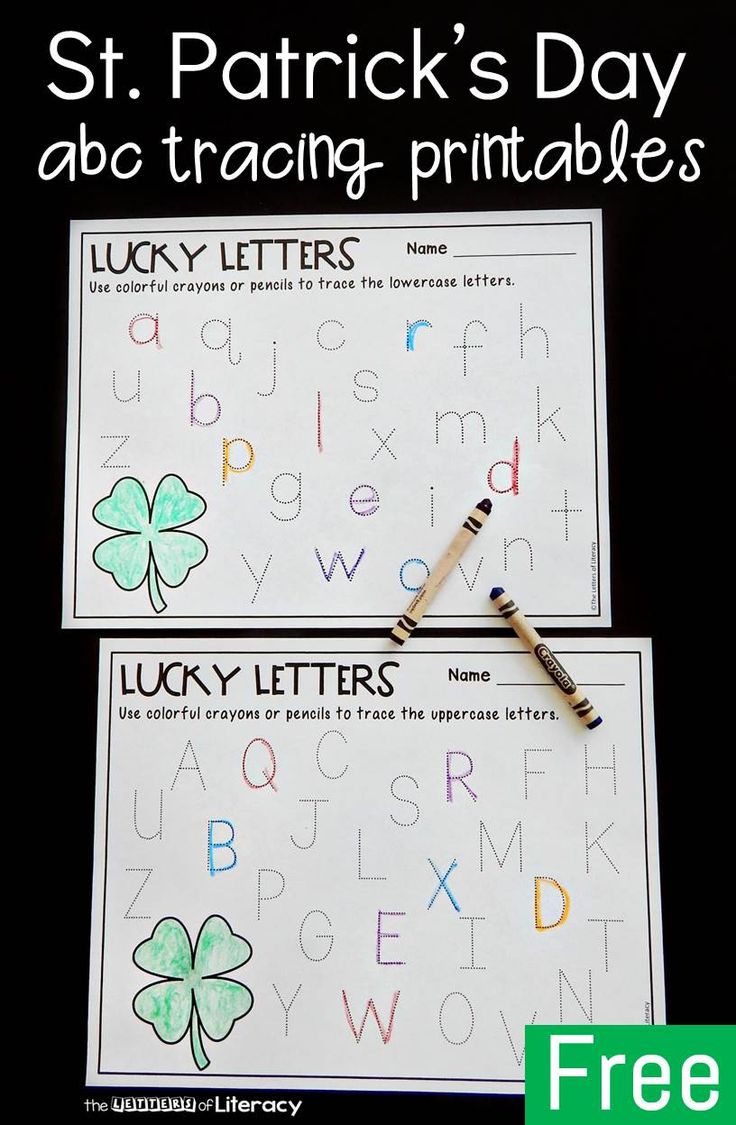 two st patrick's day printables for kids to practice their letters and numbers