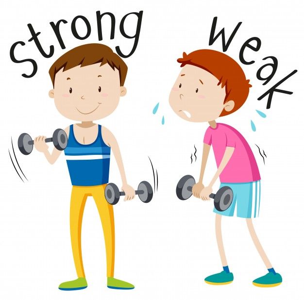 Opposite adjective with strong and weak | Free Vector #Freepik #freevector #background #people #man #character Opposites For Kids, Opposites Preschool, English Opposite Words, Different From Others, Phrasal Verb, English Activities For Kids, Free Classes, Opposite Words, Learning English For Kids