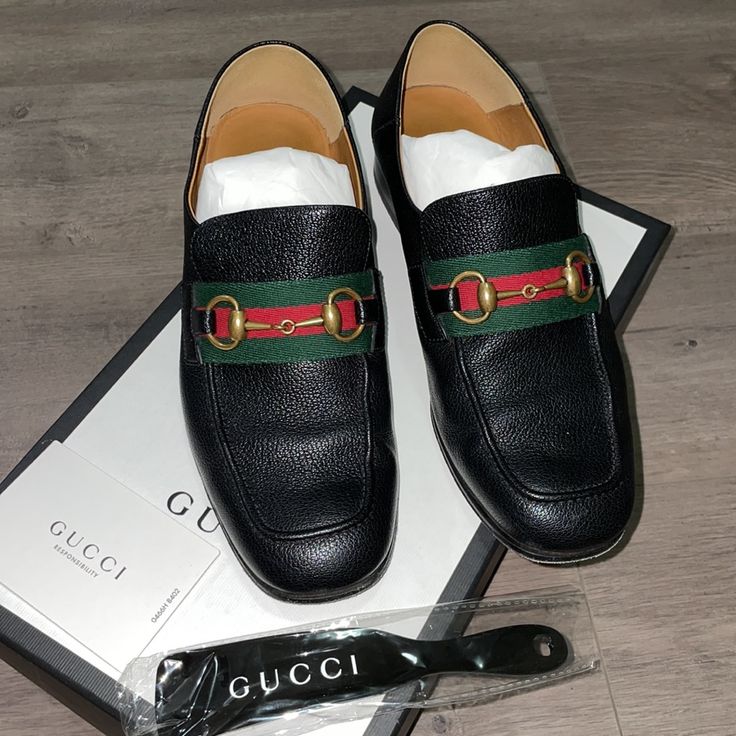 Authentic Gucci Men Shoes Selling Gucci Havely Kid Loafer Code: 545277 0yl10 1060 Color: Black Size: 7 Come With Everything: Box, Dust Bag, Receipt.. No Return Designer Business Loafers With Branded Heel Counter, Designer Leather Shoes With Leather Sole, Designer Slip-on Leather Shoes With Branded Heel, Gucci Designer Dress Shoes With Round Toe, Gucci Designer Dress Shoes For Galas, Designer Leather Slip-on Shoes With Branded Heel Counter, Designer Gucci Dress Shoes For Galas, Designer Slip-on Dress Shoes With Rubber Sole, Gucci Designer Leather Shoes With Leather Sole