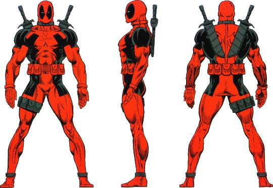 deadpool | Deadpool Deadpool Character, Deadpool Costume, Deadpool Cosplay, Marvel Character Design, Character Turnaround, Deadpool Comic, Marvel Comics Superheroes, Model Sheet, Marvel Comic Universe