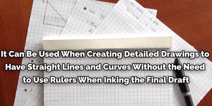 a pile of paper with the words it can be used when creating detailed drawings to have straight lines and curves without the need to use to use rulers when linking the final draft