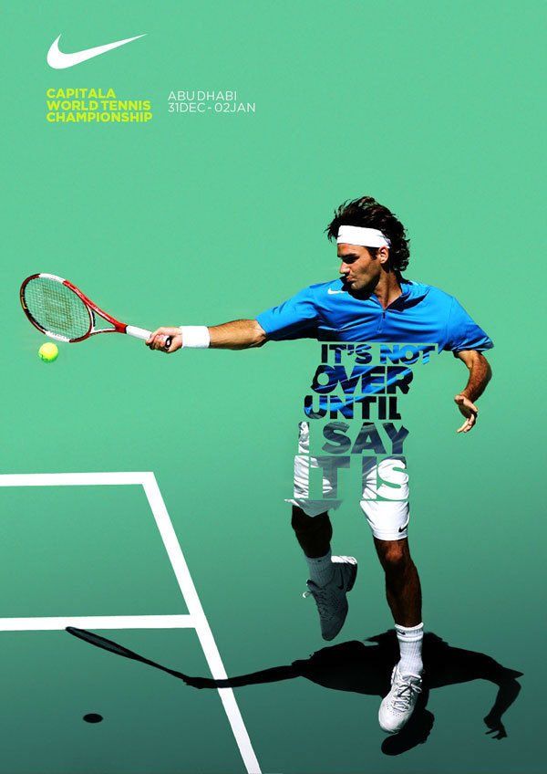 a man hitting a tennis ball with a racquet on a tennis court in front of a green background