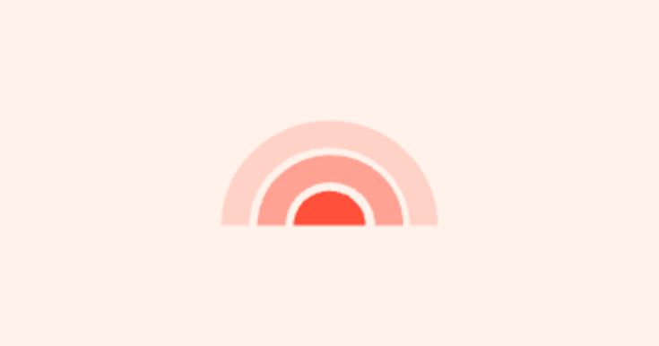 an orange and white circle on a light pink background with the word,'i love you