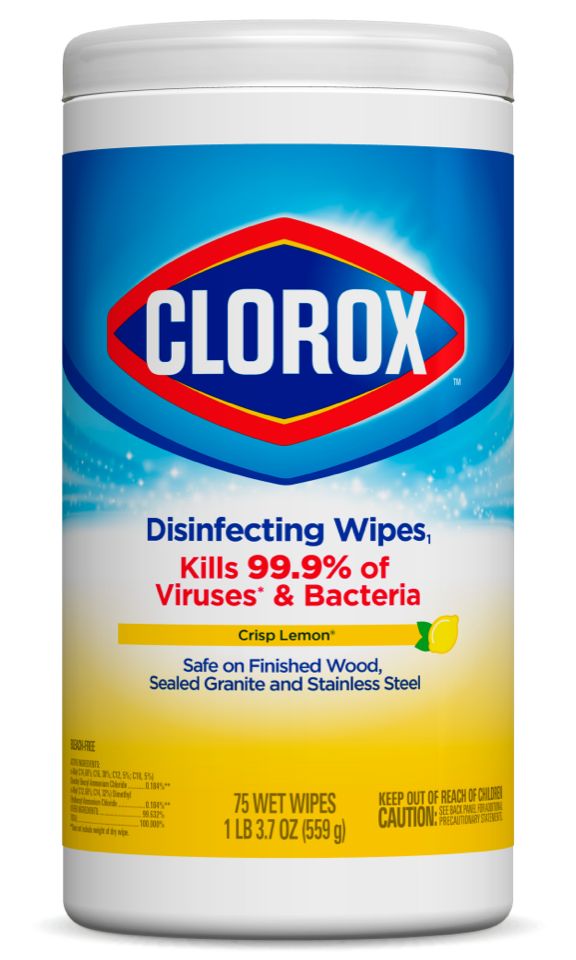 clorox disinfecting wipes, kills 99 % of viridse