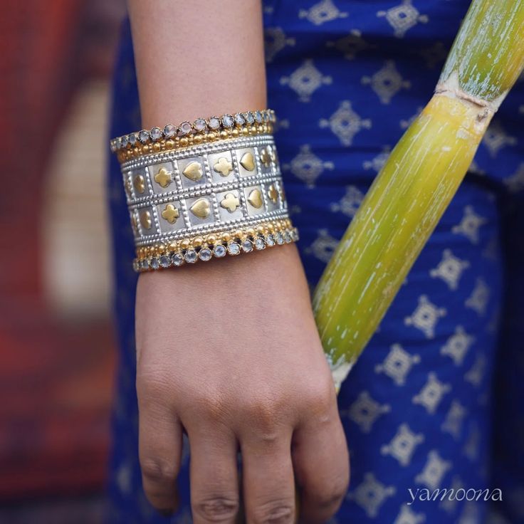 Niovi Clover Silver Kada Bracelet Silver Kada, Silver Jhumkas, India Inspired, Tarnished Silver, Green Tourmaline, Indian Jewelry, Earring Necklace, Gold Plating, Shop Earrings