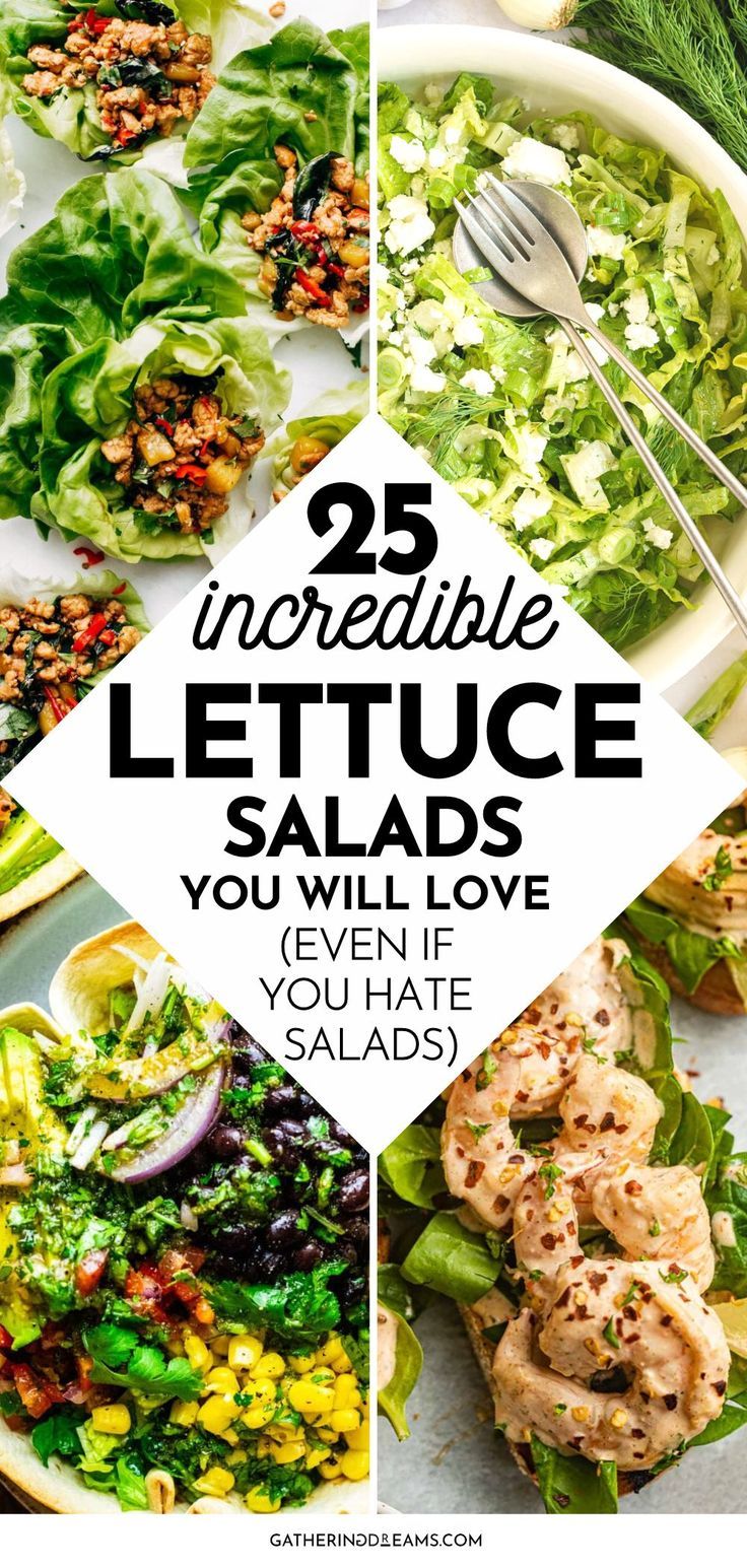 Lettuce Salad Recipes Green Leafy Salads Healthy, Lettuce Dinner Recipes, Unique Lettuce Salads, Delicious Lettuce Salads, Easy Light Salad Recipes, Salad Ideas With Lettuce, Meal Prep Lettuce Salads, Salads Lettuce Recipes, Good Lettuce Salad Recipes