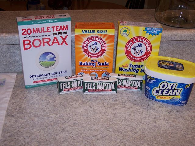 several different types of cleaning products on a counter