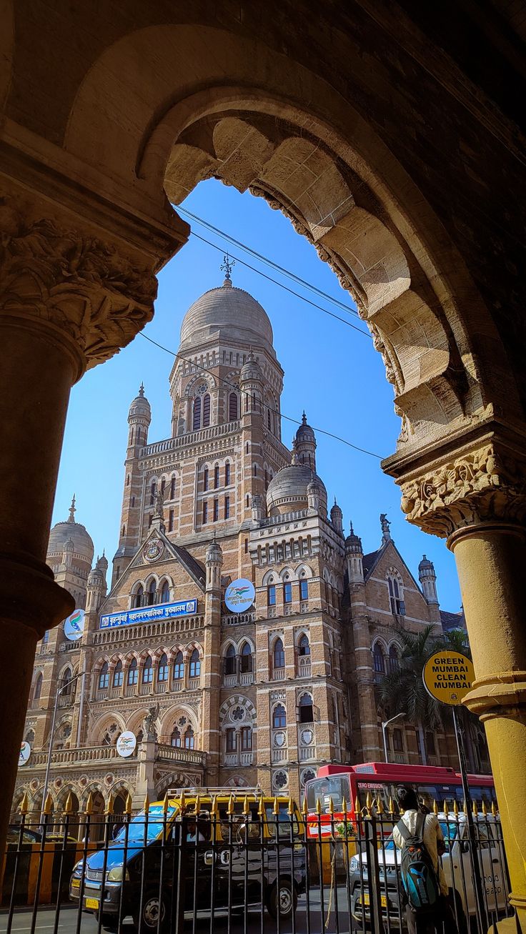 a large building with a clock tower in the middle