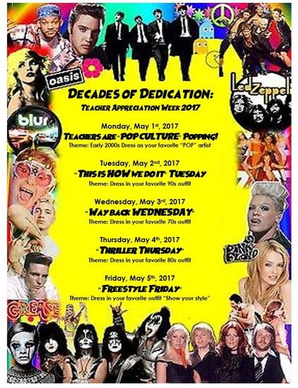 the poster for decade's of dedication, which includes images of actors and their names