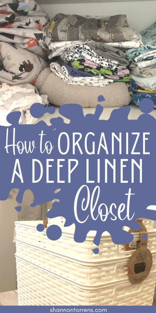 an organized closet with clothes in it and the words how to organize a deep line closet