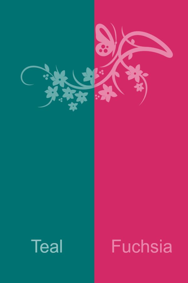 teal and fuchsia are the same color