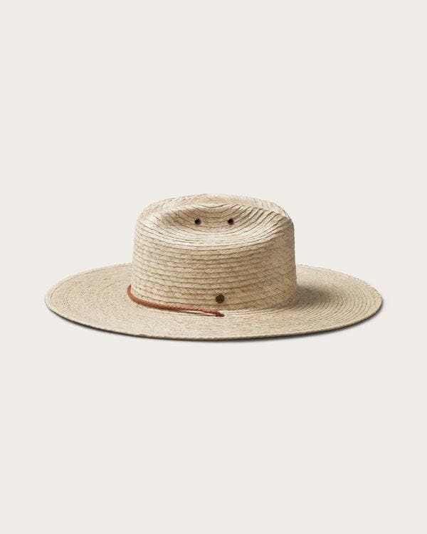 Born from earth and hand woven by artisans. The Monterrey is a medium depth cattleman crown with an oversized brim treated with light stiffness for flexible structure and shape. Directly from the earth alongside our artisan partners, Hemlock brings you handmade quality you can trust. Includes interior size adjuster and foam filler tape, so you can reduce the size of your hat by 1 - 2.5 cm and add comfort at the same time.  If in between sizes; order one size up. Sizing is based on head circumfer Casual Flat Crown Hats For Rodeo, Casual Flat Crown Hat For Country Events, Flat Brim Natural Hat For Ranch, Adjustable Rustic Hat In Toquilla Straw, Artisan Sun Hat With Short Brim In Natural Color, Adjustable Natural Boater Hat For Country Events, Country Style Hat With Flat Crown For Outdoor, Natural Brimmed Hat For Rodeo, Country Style Flat Crown Hat For Outdoor