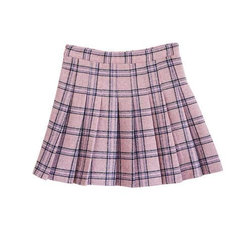 Chic Plaid High Waist Woolen Pleated Skirt sold by Littlepinko on Storenvy High Waist Pink Mini Skirt For Fall, Pink Fitted Pleated Skirt For Fall, Preppy Winter Mini Skirt, Preppy Mini Skirt For Winter, Trendy Plaid Skirt For Winter, Winter School Plaid Mini Skirt, Plaid Mini Skirt For School In Winter, Pink Pleated Skirt For Fall, Fall Pleated Pink Skirt