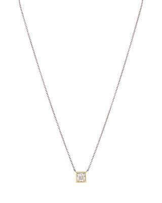 Argento Vivo Square Solitaire Pendant Necklace, 16 Elegant Square Pendant Necklace With Silver Chain, Elegant Silver Chain Necklace With Square Pendant, Elegant Necklace With Silver Chain And Square Pendant, Solitaire Pendant Necklace, Solitaire Pendant, Silver Gold, Jewelry Accessories, Silver Necklace, Gold Necklace