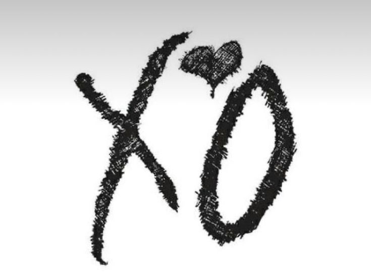 the word xo written in black ink