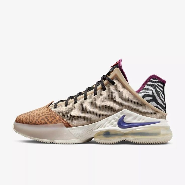 Retail Price: $160 Size: 3 Different Available Color: Safari Condition: New In Box Release Date 06/13/2022 Product Description The Nike Lebron 19 Low Safari Invites You To Unleash Your Wild Side. This Sneaker's Blue, Pink, And Volt Colorway Is A Nod To The Adventurous Spirit Of Safari Explorations, Mirroring Lebron James's Fearless Dominance On The Basketball Savannah. With A Design That Emphasizes Natural Instincts And Lebron's Predatory Precision, The Lebron 19 Low Safari Offers A Max Air Unit Lebron 19, Safari Animal Prints, Nike React, Nike Lebron, Sneakers Blue, Mens Basketball, Lebron James, Men Shoes Size, Dark Black