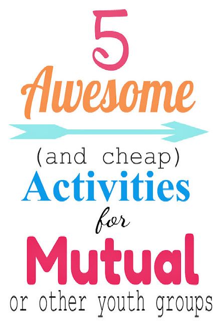 the words 5 awesome and cheap activities for ritual or other youth groups are shown in this poster