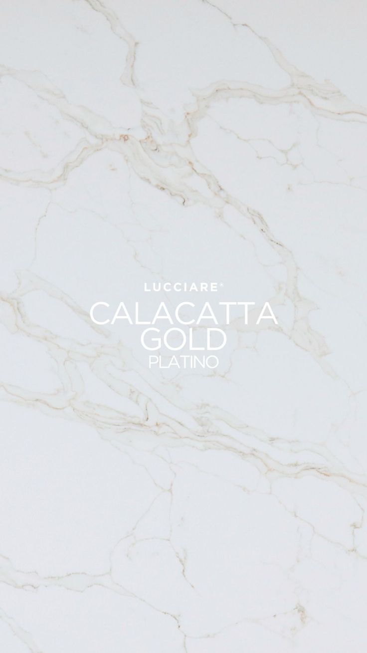 a white marble background with the words calacatta gold platino on it