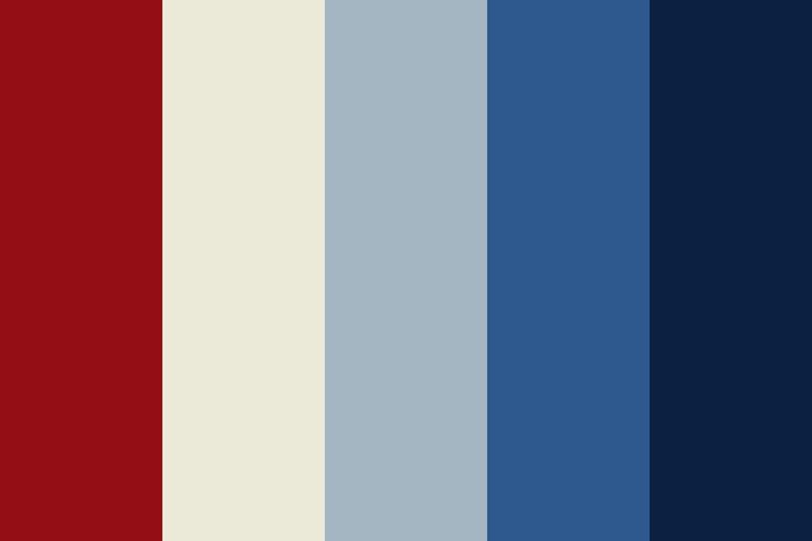 the colors of red, white, and blue are shown in this image with text that reads